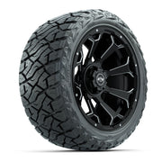 GTW Raven Matte Black 15 in Wheels with 23x10.00-R15 Maverick All-Terrain Tires – Full Set