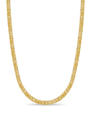 Nugget Solid White/Yellow/Rose Gold Handmade Necklace , 7mm, 16-30 Inch
