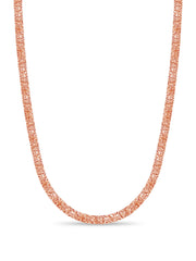 Nugget Solid White/Yellow/Rose Gold Handmade Necklace , 7mm, 16-30 Inch