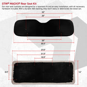 GTW® MACH3 Rear Flip Seat for EZGO RXV - Sandstone