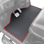 Xtreme Front, Middle, & Rear Floor Mats for Evolution D5 Ranger & Maverick – Black/Red