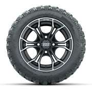 Set of (4) 12 in GTW Spyder Wheels with 22x11-R12 GTW Nomad All-Terrain Tires