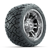 GTW Shogun Chrome 12 in Wheels with 215/40-R12 Maverick Low-Profile All-Terrain Tires – Full Set