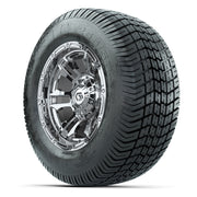 GTW® Shogun Chrome 12 in Wheels with 255/50-12 Excel Classic Street Tires – Full Set