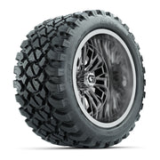 GTW Viper Chrome 14 in Wheels with 23X10-R14 Nomad Steel Belt Radial All-Terrain Tires – Full Set