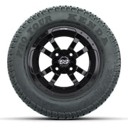 GTW Storm Trooper Black 10 in Wheels with 205/50-10 Kenda Pro Tour Steet Tires – Full Set
