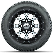 Set of (4) 12 in GTW Vortex Wheels with 215/40-12 Excel Classic Street Tires