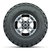 GTW Storm Trooper Black and Machined Wheels with 22in Timberwolf Mud Tires - 10 Inch