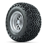 GTW Medusa Silver and Machined Wheels with 20in Predator A-T Tires - 10 Inch