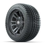 GTW® Shogun Gunmetal 12 in Wheels with 205/30-12 Fusion Street Tires – Full Set