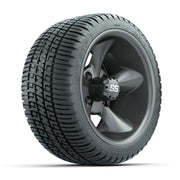 GTW® Godfather Matte Gray 12 in Wheels with 205/30-12 Fusion Street Tires – Full Set