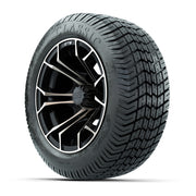 GTW® Spyder Matte Black/Bronze 12 in Wheels with 215/40-12 Excel Classic Street Tires – Full Set