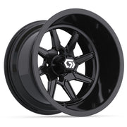 Reaper Ultra-Wide 14 inch GTW golf cart wheel - Glossy Black
