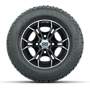 GTW Spyder Machined/Black 10 in Wheels with 205/50-10 Mamba Street Tires – Full Set