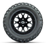 GTW Assault Gloss Black 14 in Wheels with 23X10-R14 Rogue All-Terrain Tires – Full Set