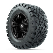 GTW® Vandal Matte Black/Machined 12 in Wheels with 22x10-12 Timberwolf All-Terrain Tires – Full Set