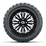 GTW Viper Gloss Black 15 in Wheels with 23X10-R15 Nomad Steel Belted Radial All-Terrain Tires – Full Set
