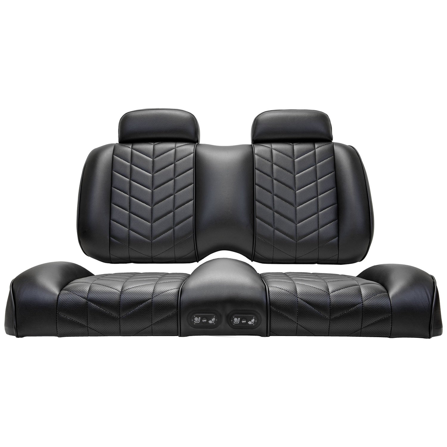 MadJax Aviator Yamaha Drive/Drive2 & ICON Black Front Seat Cushions with Thermaflex