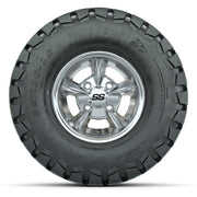 GTW Godfather Chrome 10 in Wheels with 22x10-10 Timberwolf All-Terrain Tires – Full Set
