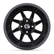 Reaper Ultra-Wide 14 inch GTW golf cart wheel - Glossy Black