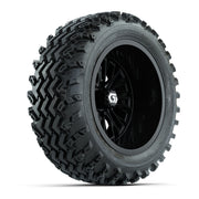 GTW Viper Gloss Black 14 in Wheels with 23X10-R14 Rogue All-Terrain Tires – Full Set
