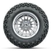 GTW® Boost Chrome 12 in Wheels with 23X10.5-12 Predator All-Terrain Tires – Full Set