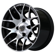 Pursuit 12 inch GTW golf cart wheel - Black / Silver