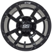 Storm Trooper 10 inch GTW golf cart wheel - Glossy Black