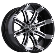 Tempest 12 inch GTW golf cart wheel - Black / Silver