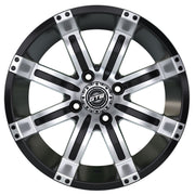 Tempest 12 inch GTW golf cart wheel - Black / Silver