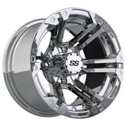 Specter 12 inch GTW golf cart wheel - Chrome