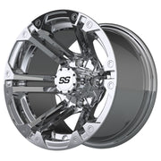 Specter 12 inch GTW golf cart wheel - Chrome