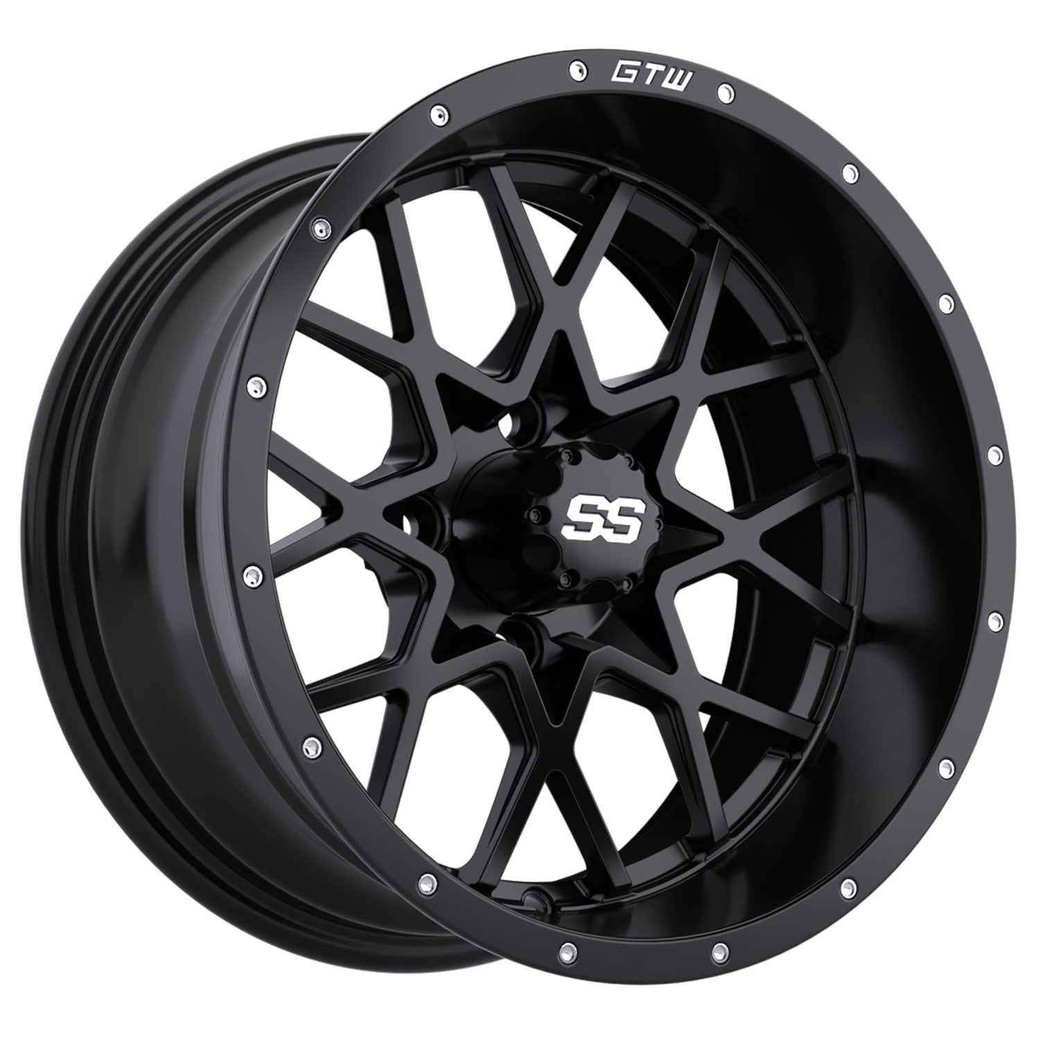 Vortex 14 inch GTW golf cart wheel - Matte Black