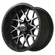 Vortex 14 inch GTW golf cart wheel - Matte Grey / Silver