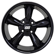 Godfather 10 inch GTW golf cart wheel - Glossy Black