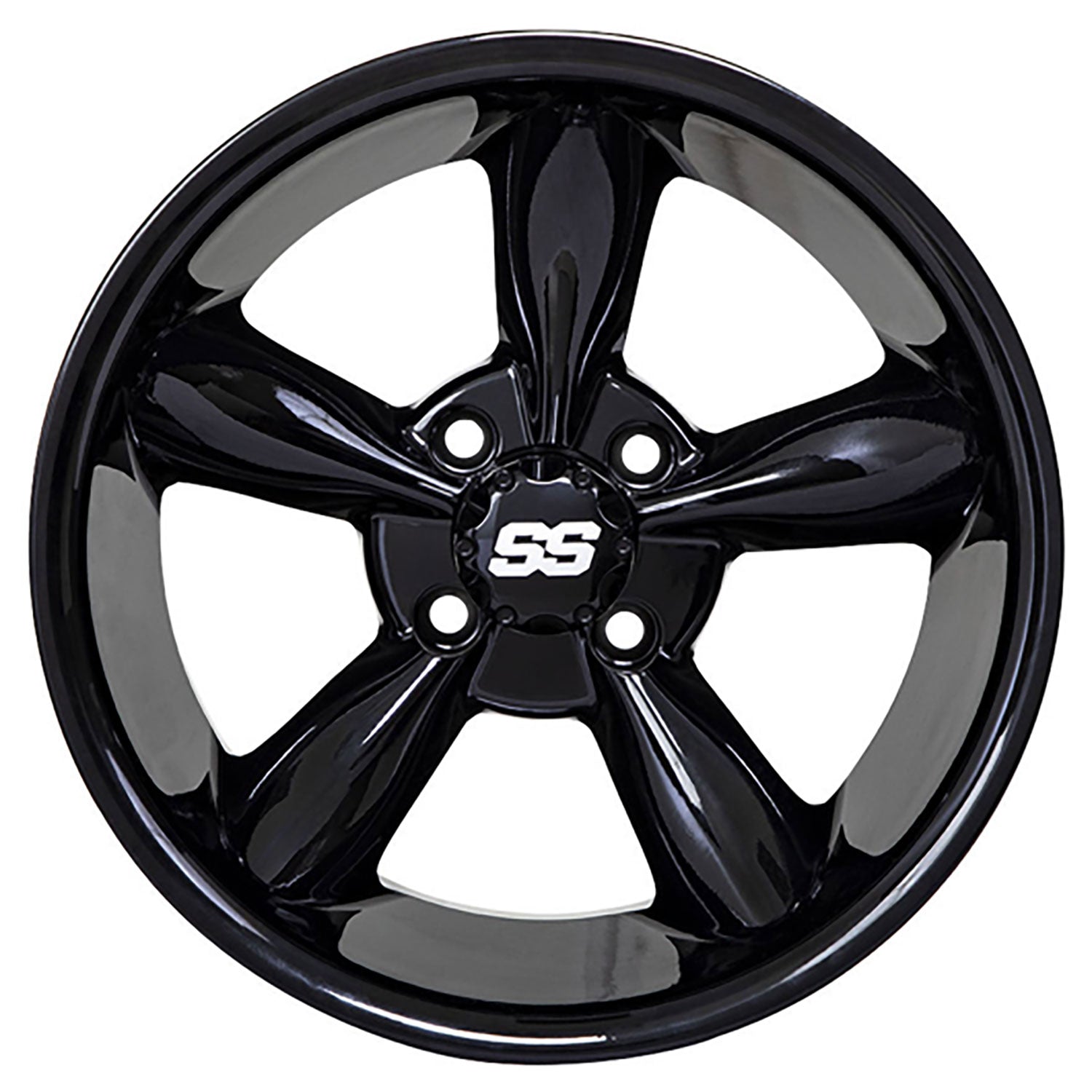 Godfather 12 inch GTW golf cart wheel - Glossy Black