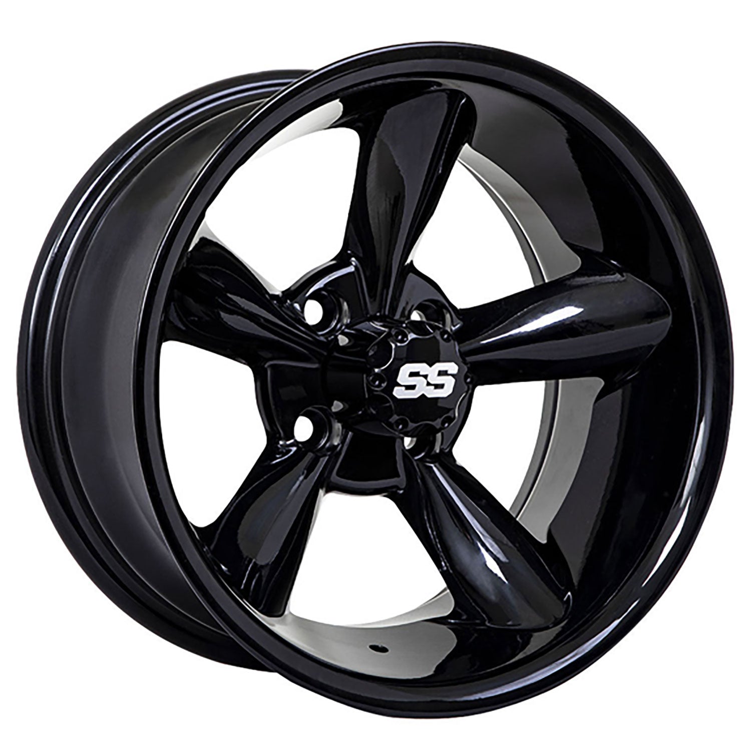 Godfather 12 inch GTW golf cart wheel - Glossy Black