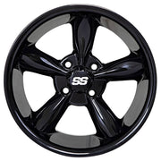 Godfather 14 inch GTW golf cart wheel - Glossy Black