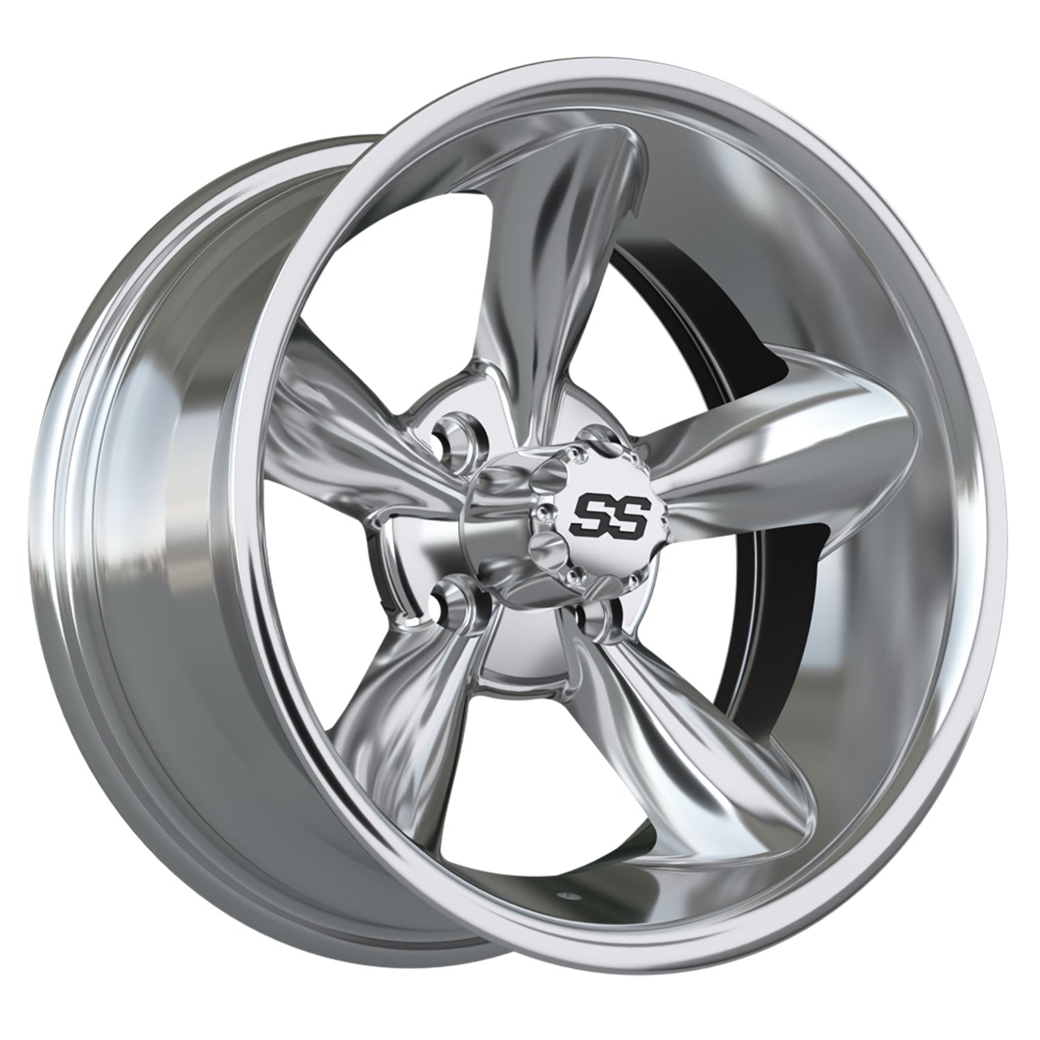 Godfather 14 inch GTW golf cart wheel - Chrome