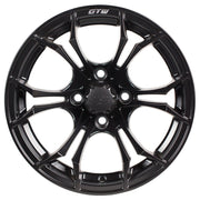 Spyder 12 inch GTW golf cart wheel - Matte Black
