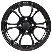 Spyder 15 inch GTW golf cart wheel - Matte Black