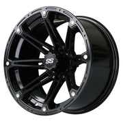 Element 14 inch GTW golf cart wheel - Black