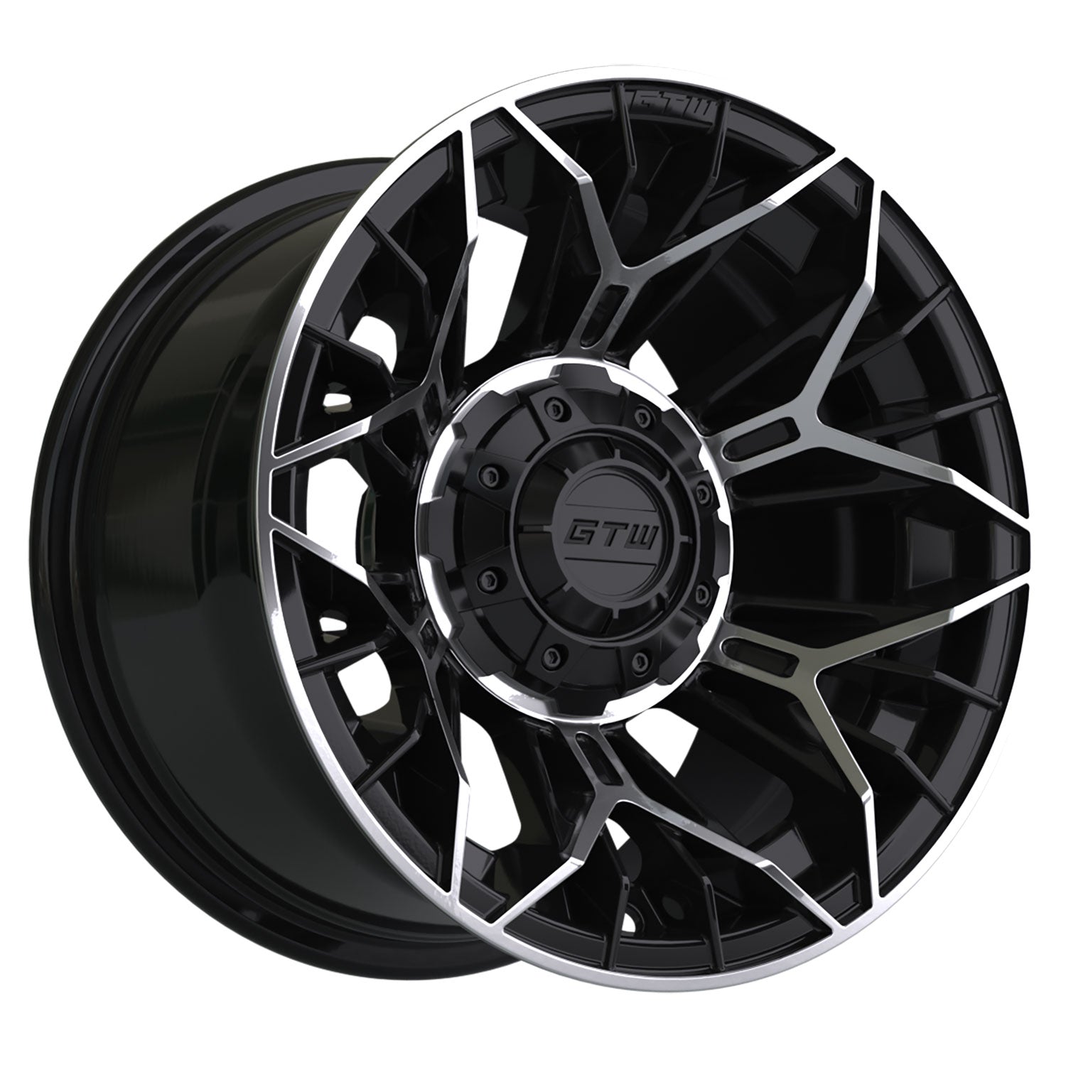 Stellar 12 inch GTW golf cart wheel - Black