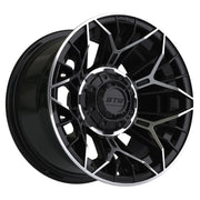 Stellar 12 inch GTW golf cart wheel - Black