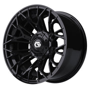 Stellar 14 inch GTW golf cart wheel - Matte Black