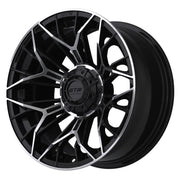 Stellar 15 inch GTW golf cart wheel - Black / Silver