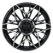 Stellar 15 inch GTW golf cart wheel - Black / Silver