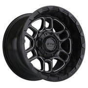 Titan 12 inch GTW golf cart wheel - Black / Silver