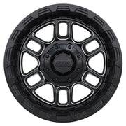 Titan 12 inch GTW golf cart wheel - Black / Silver