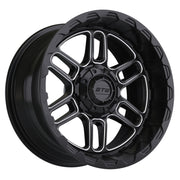 Titan 14 inch GTW golf cart wheel - Black / Silver